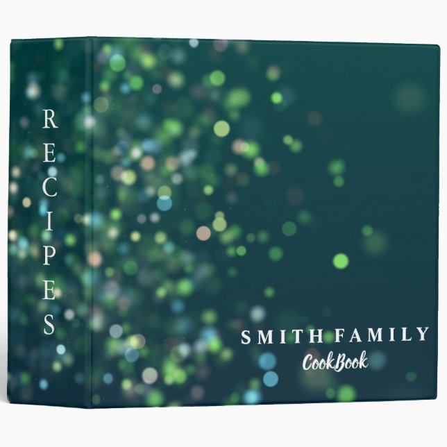Personalized Family Recipe Cookbook 3 Ring Binder (Front/Spine)