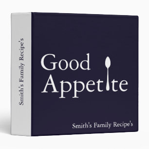 Personalized Family Recipe Cookbook 3 Ring Binder