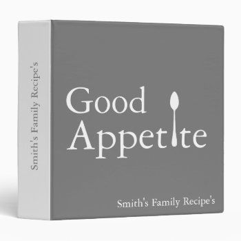 Personalized Family Recipe Cookbook 3 Ring Binder by sunbuds at Zazzle