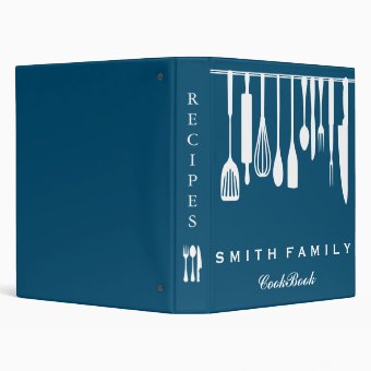 Personalized Family Recipe Cookbook 3 Ring Binder | Zazzle