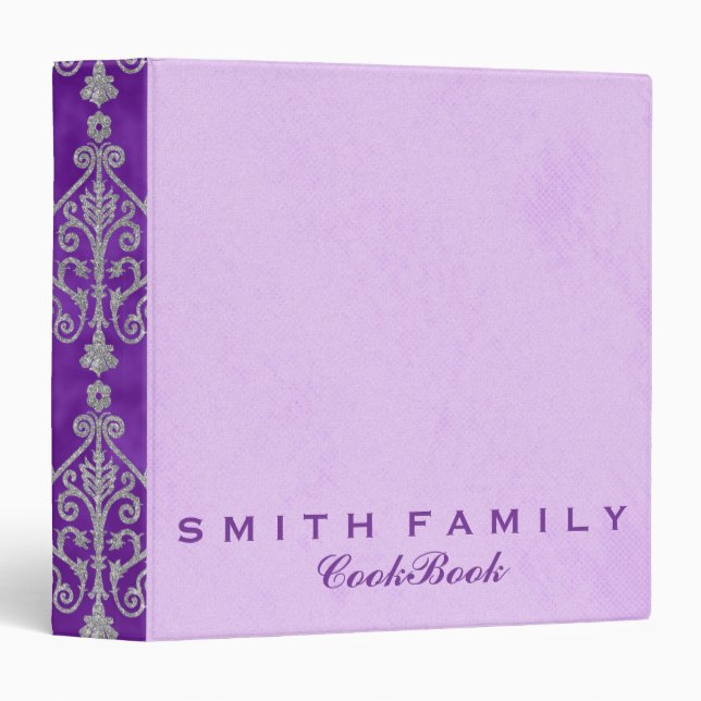 Personalized Family Recipe Cookbook 3 Ring Binder (Front/Spine)