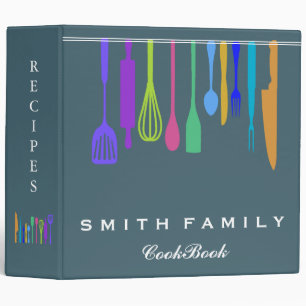 Personalized Family Recipe Cookbook 3 Ring Binder