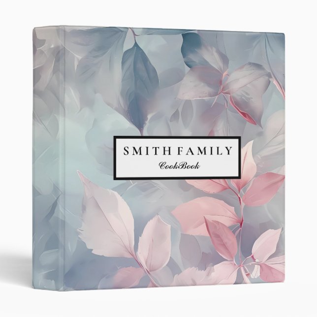 Personalized Family Recipe Cookbook 3 Ring Binder (Front/Spine)