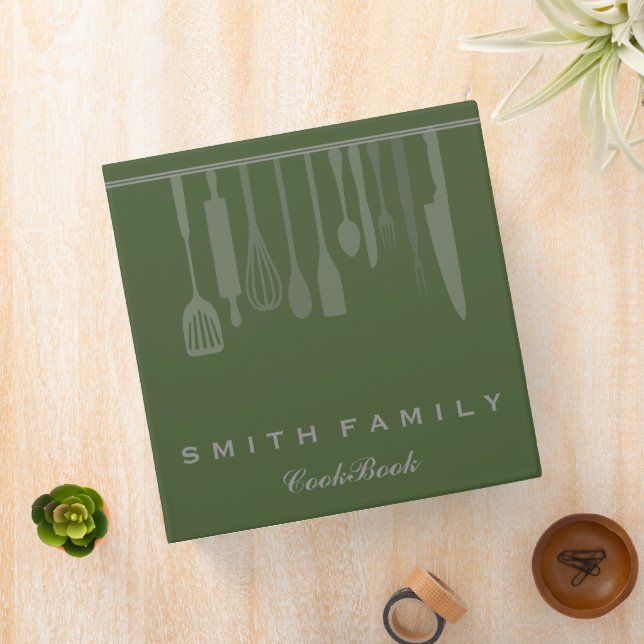 Personalized Family Recipe Cookbook 3 Ring Binder (In Situ)