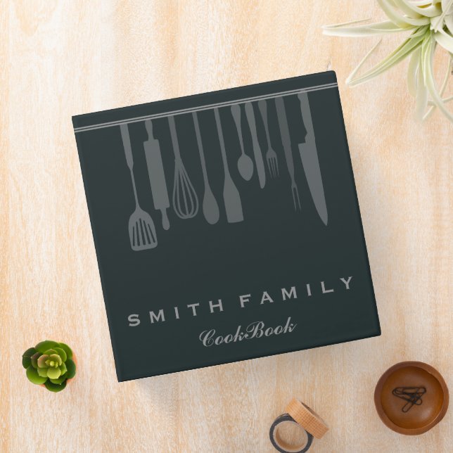 Personalized Family Recipe Cookbook 3 Ring Binder (In Situ)