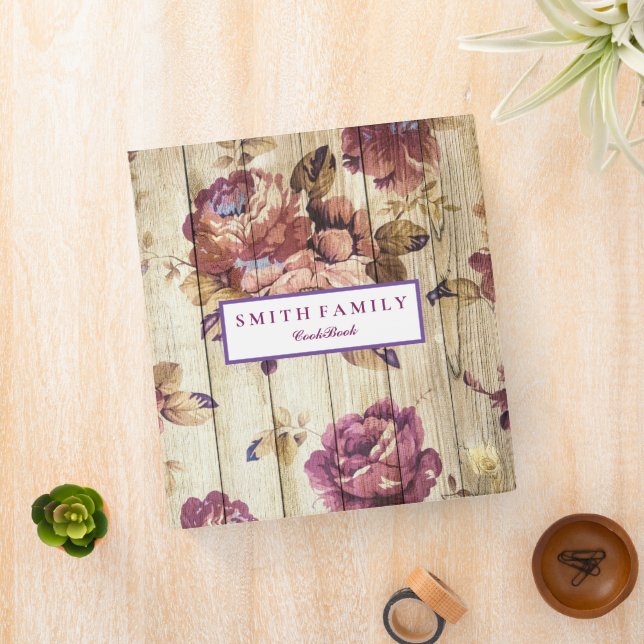 Personalized Family Recipe Cookbook 3 Ring Binder (In Situ)