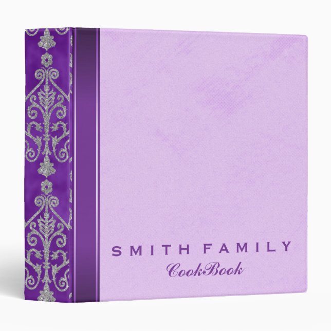 Personalized Family Recipe Cookbook 3 Ring Binder (Front/Spine)