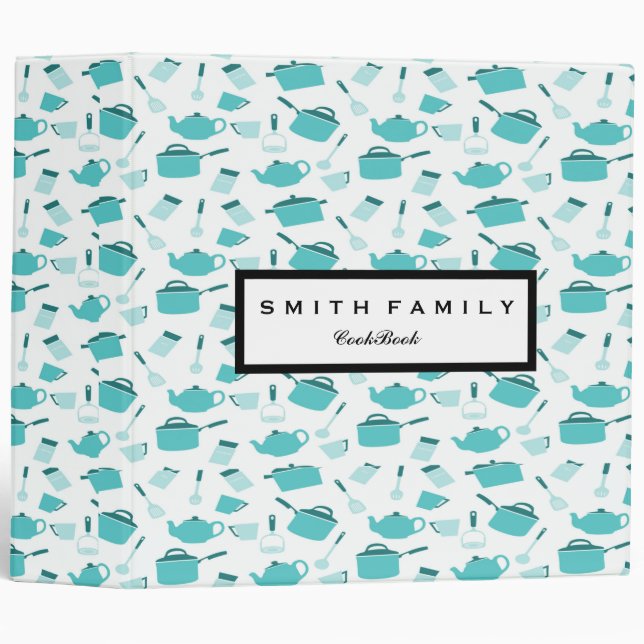 Personalized Family Recipe Cookbook 3 Ring Binder (Front/Spine)