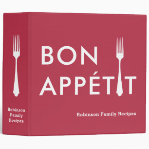 Personalized Family Recipe Cookbook 3 Ring Binder