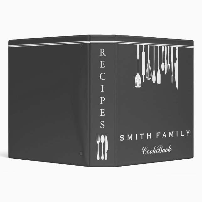 Personalized Family Recipe Cookbook 3 Ring Binder (Background)