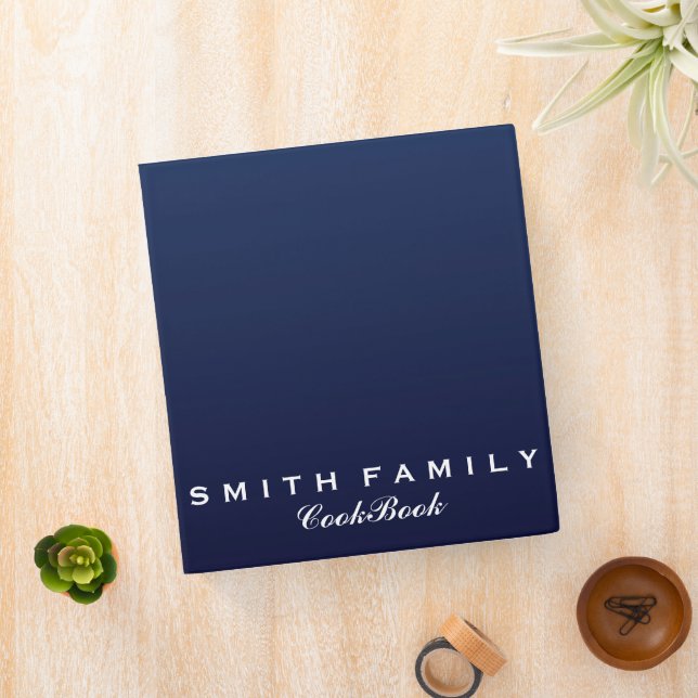 Personalized Family Recipe Cookbook 3 Ring Binder (In Situ)