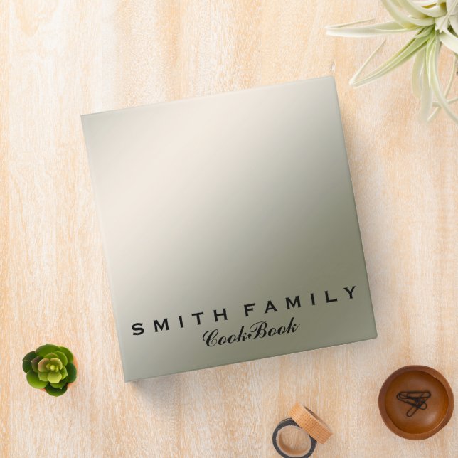 Personalized Family Recipe Cookbook 3 Ring Binder (In Situ)