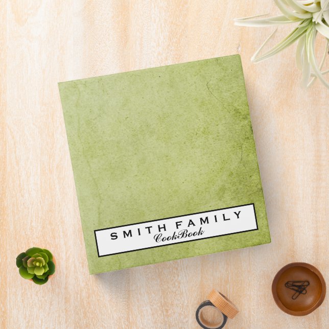 Personalized Family Recipe Cookbook 3 Ring Binder (In Situ)