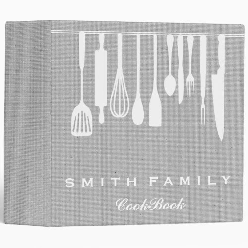 Personalized Family Recipe Cookbook 3 Ring Binder