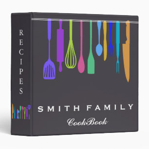 Personalized Family Recipe Cookbook 3 Ring Binder