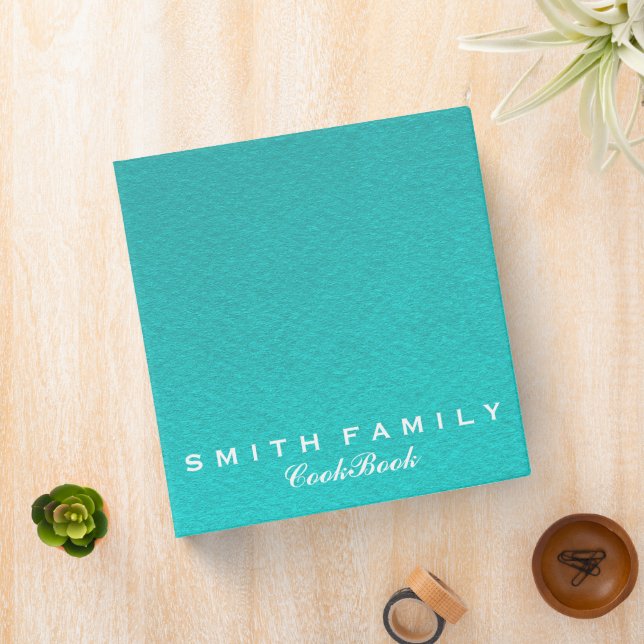 Personalized Family Recipe Cookbook 3 Ring Binder (In Situ)