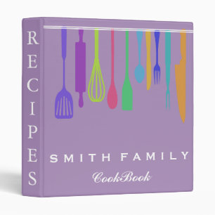 Personalized Family Recipe Cookbook 3 Ring Binder