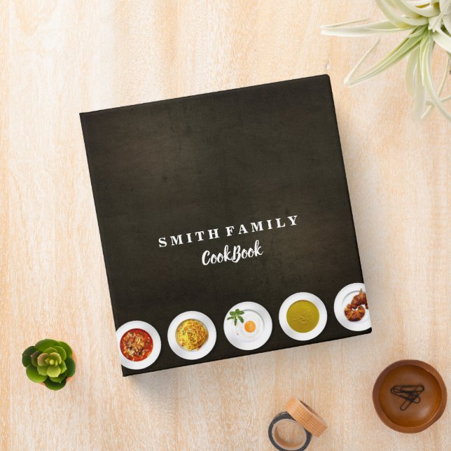 Personalized Family Recipe Cookbook 3 Ring Binder (In Situ)