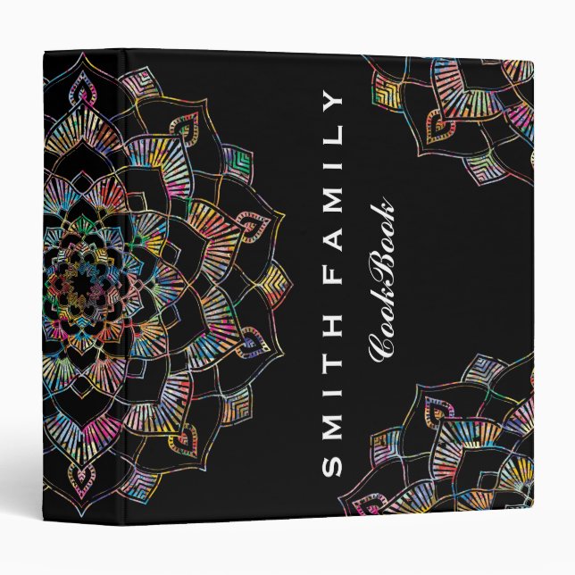 Personalized Family Recipe Cookbook 3 Ring Binder (Front/Spine)