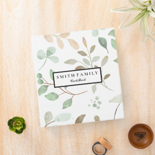 Personalized Family Recipe Cookbook 3 Ring Binder