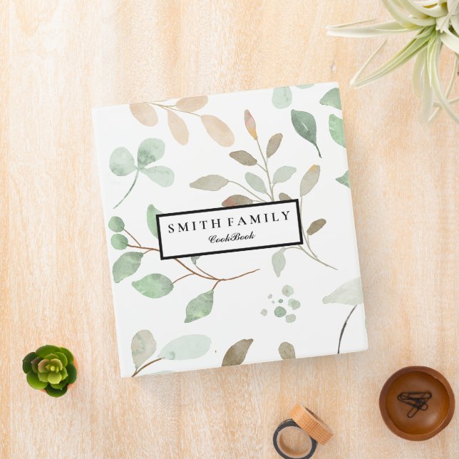 Personalized Family Recipe Cookbook 3 Ring Binder (In Situ)