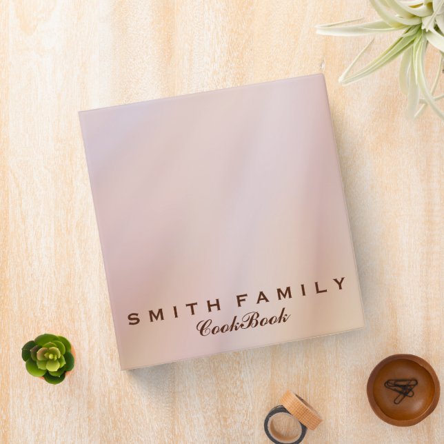 Personalized Family Recipe Cookbook 3 Ring Binder (In Situ)