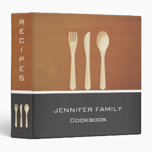 Personalized Family Recipe Cookbook 3 Ring Binder