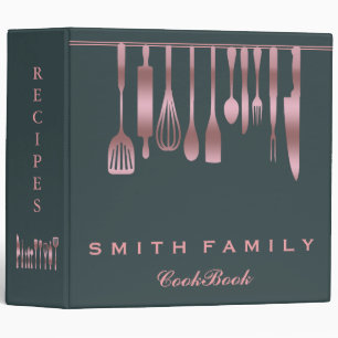 Personalized Family Recipe Cookbook 3 Ring Binder