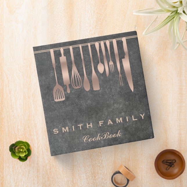 Personalized Family Recipe Cookbook 3 Ring Binder (In Situ)