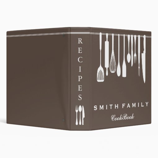 Personalized Family Recipe Cookbook 3 Ring Binder | Zazzle