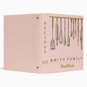 Personalized Family Recipe Cookbook 3 Ring Binder