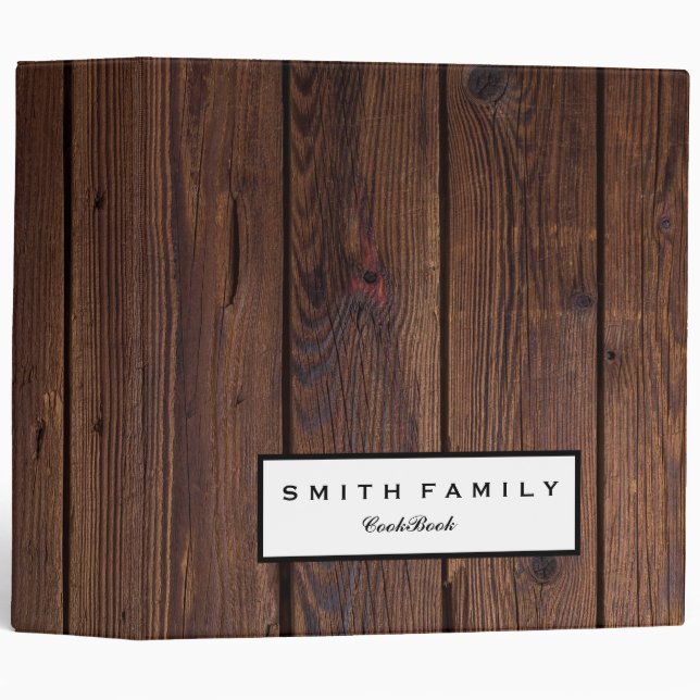 Personalized Family Recipe Cookbook 3 Ring Binder (Front/Spine)