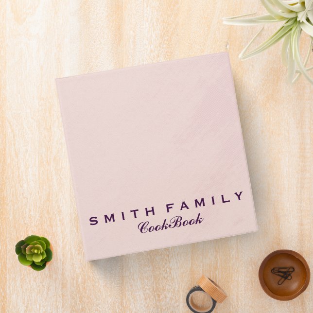 Personalized Family Recipe Cookbook 3 Ring Binder (In Situ)