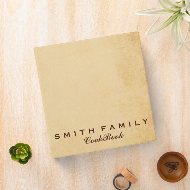 Personalized Family Recipe Cookbook 3 Ring Binder (In Situ)