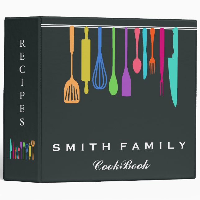 Personalized Family Recipe Cookbook 3 Ring Binder