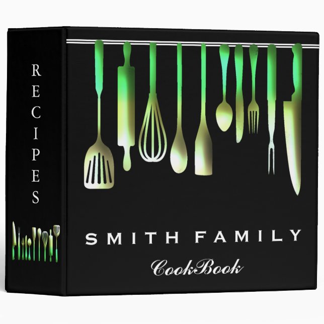 Personalized Family Recipe Cookbook Binder (Front/Spine)