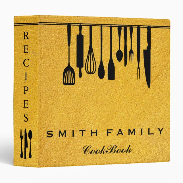 Personalized Family Recipe Cookbook Binder (Front/Spine)