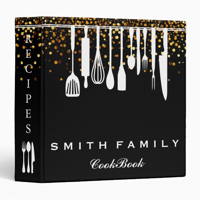 Personalized Family Recipe Cookbook Binder (Front/Spine)