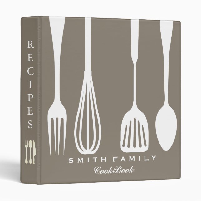 Personalized Family Recipe Cookbook Binder (Front/Spine)