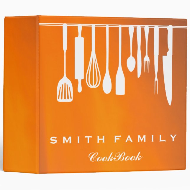 Personalized Family Recipe Cookbook Binder (Front/Spine)