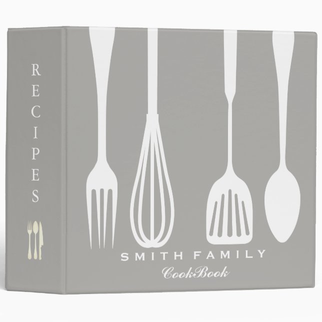 Personalized Family Recipe Cookbook Binder (Front/Spine)