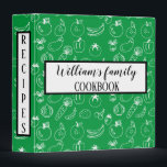 Personalized Family Recipe Cookbook Custom 3 Ring Binder<br><div class="desc">Personalized Family Recipe Cookbook Custom</div>