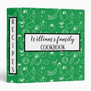 Personalized Family Recipe Cookbook Custom 3 Ring Binder