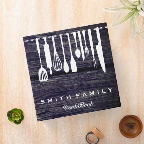 Personalized Family Recipe Cookbook Wood 3 Ring Bi 3 Ring Binder