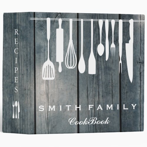 Personalized Family Recipe Cookbook Wood 3 Ring Bi 3 Ring Binder