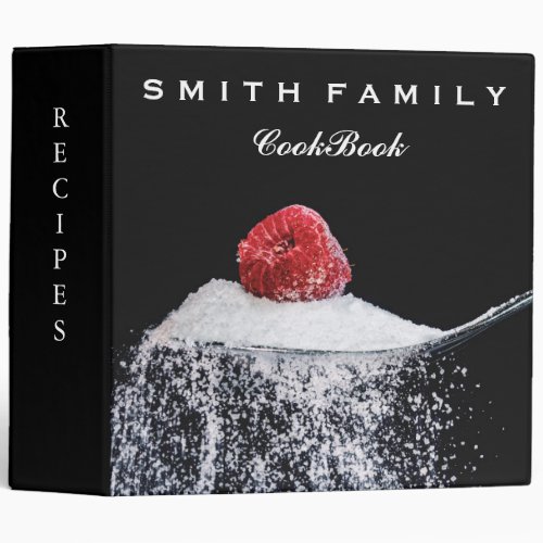 Personalized Family Recipe Cookbook Wood 3 Ring Binder