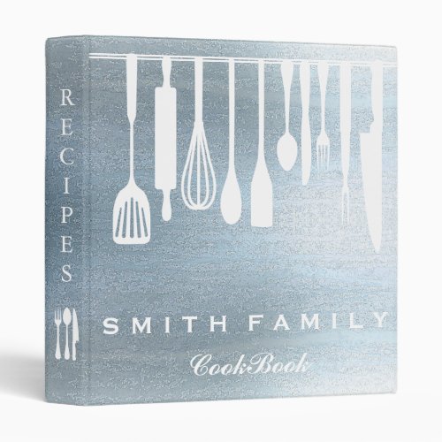 Personalized Family Recipe Cookbook Wood Binder