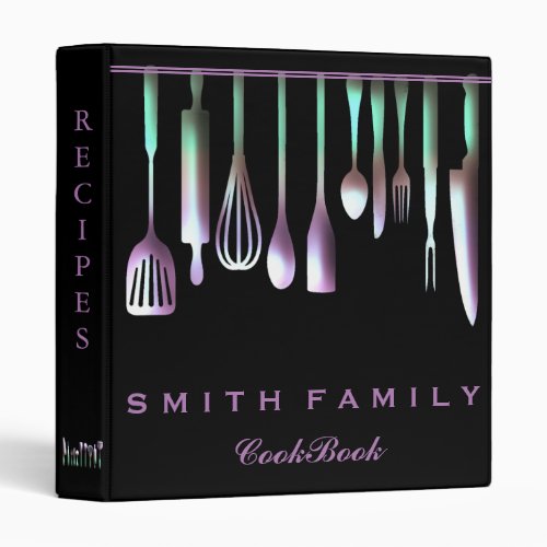 Personalized Family Recipe Cookbook Wood Binder