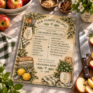 Personalized Family Recipe Cutting Board