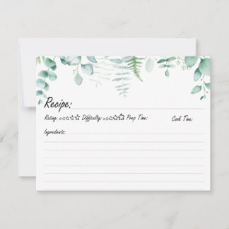 Personalized Family Recipe Eucalyptus Modern